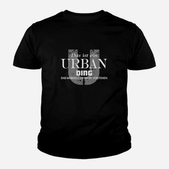 Urban Ding Schwarzes Kinder Tshirt mit Spruch, Streetwear Style - Seseable