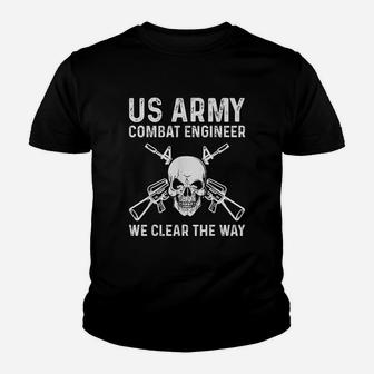 Us Army Combat Engineer Clear The Way Respect Kid T-Shirt | Seseable UK