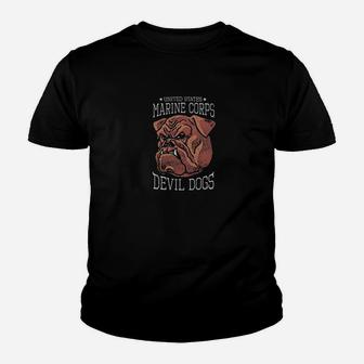 Us Marine Corps Devil Dogs Kid T-Shirt - Seseable
