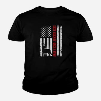 Usa Flag Best Buckin Uncle Ever Deer Hunting Fathers Gift Kid T-Shirt - Seseable