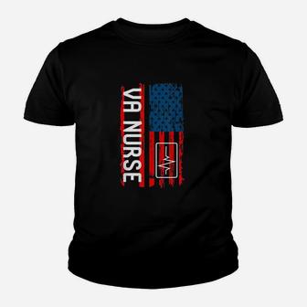 Va Nurse American Flag Patriotic Appreciation Nursing Life Kid T-Shirt - Seseable