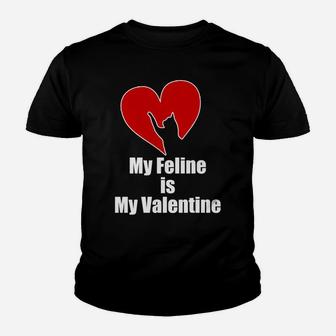 Valentine Gift For Women Cat Valentine Kid T-Shirt - Seseable