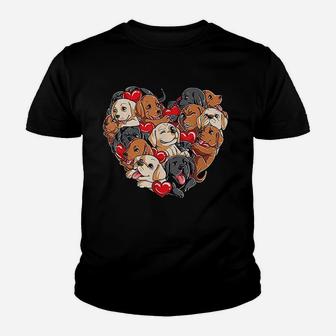 Valentines Day Labrador Heart Funny Dog Lover Men Women Love Kid T-Shirt - Seseable
