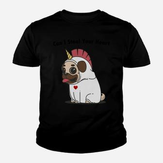 Valentines Day Puppy Can I Steal Your Heart Kid T-Shirt - Seseable