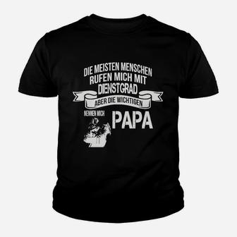 Vatertag Kinder Tshirt Wichtiger Titel Papa, Lustig mit Motorrad-Design - Seseable