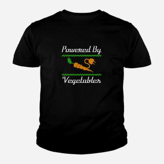 Vegan Mit Veganem Tee-Vegetar- Angetrieben Kinder T-Shirt - Seseable