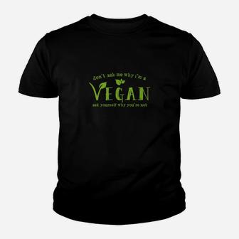 Veganes Botschaft Kinder Tshirt - Warum ich Veganer bin - Seseable