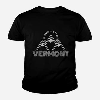 Vermont Vintage Retro Mountains Nature Hiking Kid T-Shirt - Seseable
