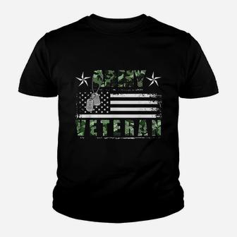 Veteran Army Veteran Us Flag Kid T-Shirt - Seseable