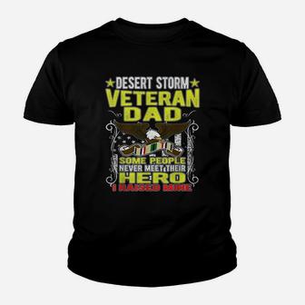 Veteran Dad Desert Storm Kid T-Shirt - Seseable