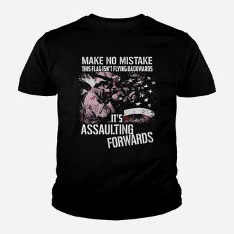 Veteran This Flag Is Assaulting Forwards - Soldier - Military - Army - Military Kid T-Shirt - Seseable