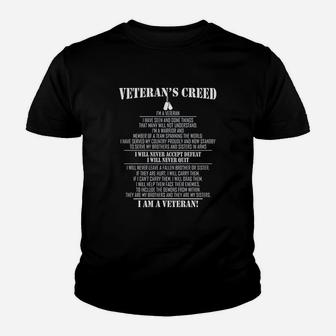 Veterans Creed Im A Veteran Kid T-Shirt - Seseable