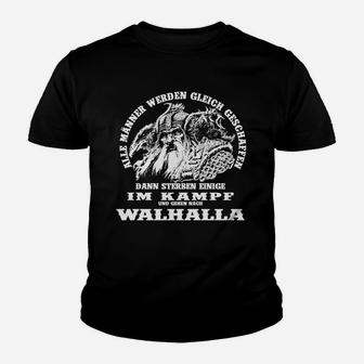Viking Walhalla-Krieger Schwarzes Kinder Tshirt mit Motto - Seseable
