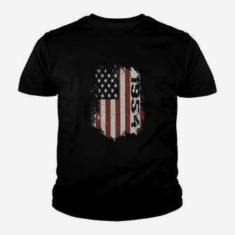 Vintage 1954 America Flag Kid T-Shirt - Seseable