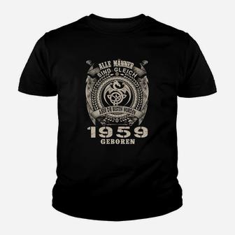 Vintage 1959 Motiv Schwarzes Kinder Tshirt für Herren, Retro Geburtsjahr Design - Seseable