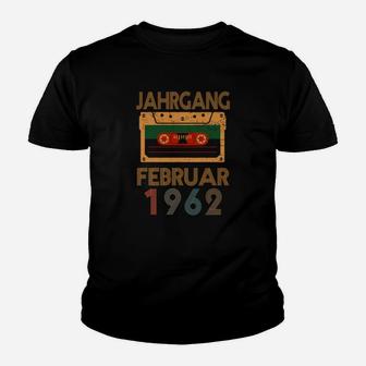 Vintage 1962 Kassettentape Kinder Tshirt, Retro Geburtstag Februar - Seseable