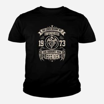 Vintage 1973 Geburtsjahr Legenden Kinder Tshirt für Retro Fans - Seseable