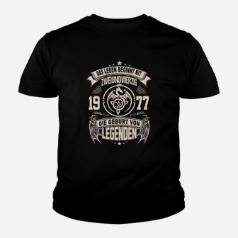 Vintage 1977 Geburtsjahr Legenden Kinder Tshirt für Retro Fans - Seseable