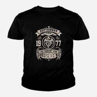 Vintage 1977 Geburtstags-Kinder Tshirt, Legenden September Edition - Seseable