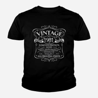 Vintage 1981 Birthday Gift Idea Kid T-Shirt - Seseable