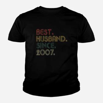 Vintage 2007 Retro 14 Yrs Wedding Anniversary 14th Birthday Kid T-Shirt - Seseable