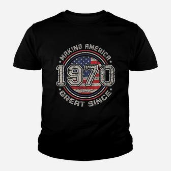 Vintage 51st Birthday Gift Making America Great Since 1970 Kid T-Shirt - Seseable