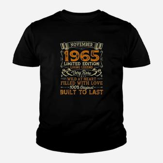 Vintage 57th Birthday November 1965 57 Years Old Gift Kid T-Shirt - Seseable