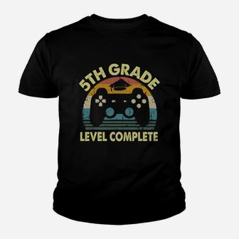 Vintage 5th Grade Level Complete Video Gamer Graduation Kid T-Shirt - Seseable