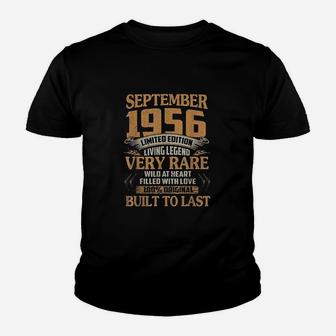 Vintage 66 Years Old September 1956 66th Birthday Gifts Kid T-Shirt - Seseable