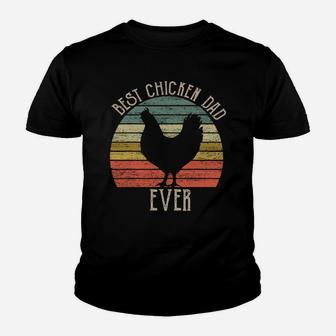 Vintage Best Chicken Dad Ever Chicken Lovers Father’s Day Kid T-Shirt - Seseable
