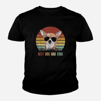 Vintage Best Dog Dad Ever Chihuahua Kid T-Shirt - Seseable