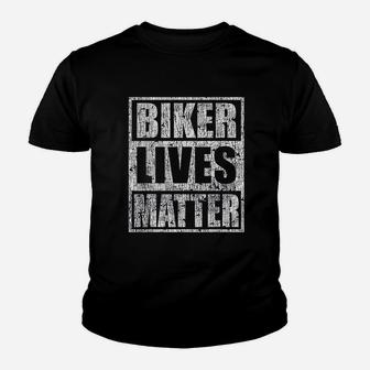 Vintage Biker Lives Matter Motorcycle Biker Rider Kid T-Shirt - Seseable