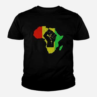 Vintage Black Power African Continent Kid T-Shirt - Seseable