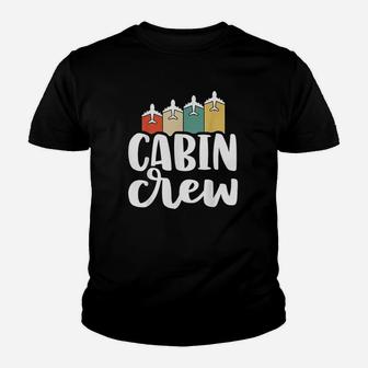Vintage Cabin Crew Retro Flight Attendant Gift Kid T-Shirt - Seseable