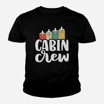 Vintage Cabin Crew Retro Flight Attendant Gift Kid T-Shirt - Seseable
