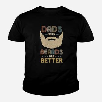 Vintage Dads With Beards Are Better Kid T-Shirt - Seseable