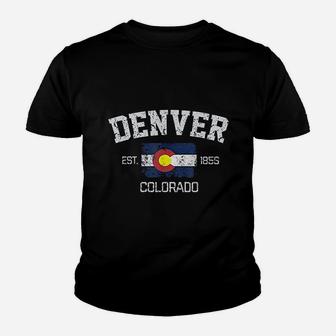 Vintage Denver Colorado Est 1858 Souvenir Kid T-Shirt - Seseable