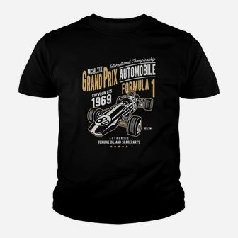 Vintage Formula Race Grand Prix Car Racing Driver T Shirt Kid T-Shirt - Seseable