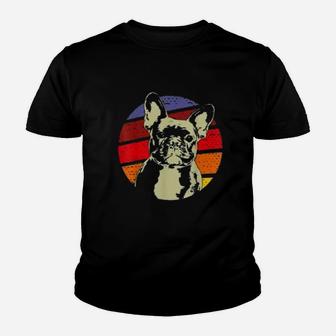 Vintage French Bulldog Dad And Mom Kid T-Shirt - Seseable
