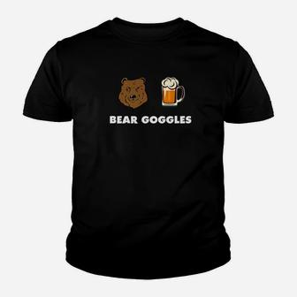 Vintage Graphic Bear Goggles Cute Art Kid T-Shirt - Seseable