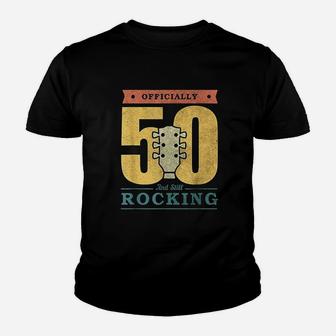 Vintage Guitar Birthday 50 Years Old Kid T-Shirt - Seseable
