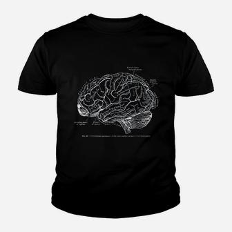 Vintage Human Anatomy Brain Kid T-Shirt - Seseable