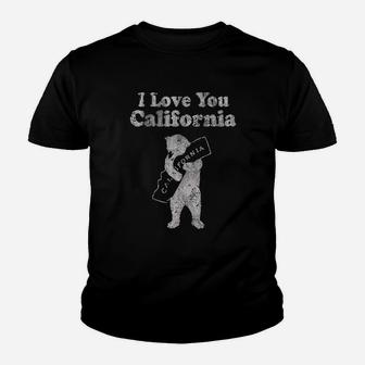 Vintage I Love You California Bear Home Love Kid T-Shirt - Seseable