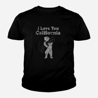 Vintage I Love You California Bear Kid T-Shirt - Seseable