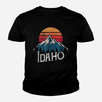 Vintage Idaho Id Mountains Outdoor Wildness Retro Kid T-Shirt - Seseable