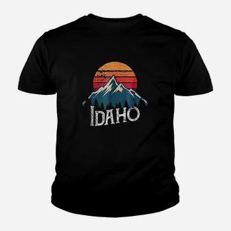 Vintage Idaho Mountains Outdoor Wildness Kid T-Shirt - Seseable