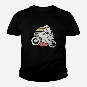 Vintage Motocross Dirt Bike Retro Silhouette Cool Gift Kid T-Shirt