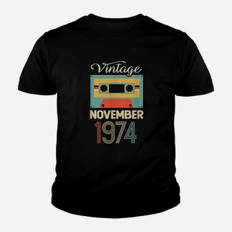 Vintage November 1974 47th Birthday 48 Year Old Kid T-Shirt - Seseable