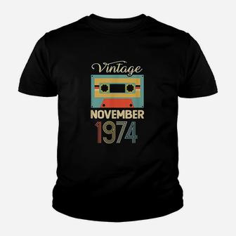 Vintage November 1974 Birthday Kid T-Shirt - Seseable