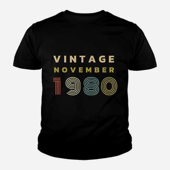 Vintage November 1980 42nd Year Old Birthday Gift Kid T-Shirt - Seseable